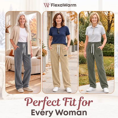 FlexaWarm - Cozy Stretch High-Waisted Corduroy Pants for Seniors