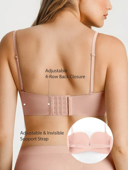 Seamless Non-Slip Push-Up Shaping Strapless Bra
