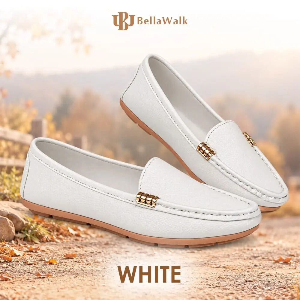 BellaWalk - Women's Comfort Soft Leather Slip-On Moccasins