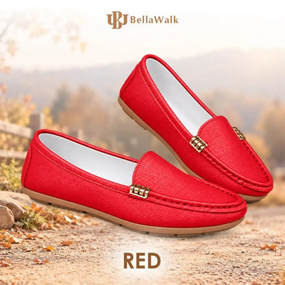 BellaWalk - Women's Comfort Soft Leather Slip-On Moccasins