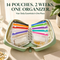 ✨2‑Week Pill Organizer Binder Case | 14 Reusable Color‑Coded Pill Pouch💊