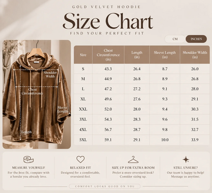 Women's Velour Oversized Hoodie 3/4 Sleeve