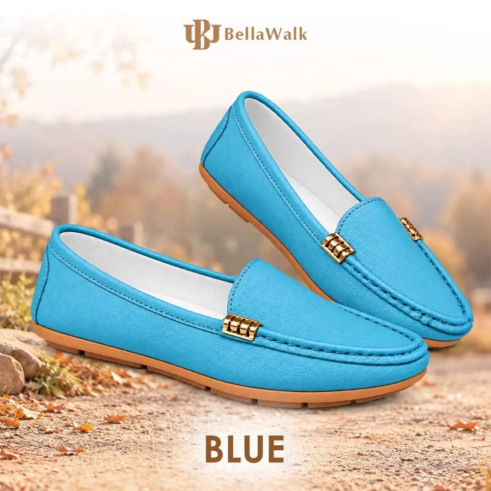 BellaWalk - Women's Comfort Soft Leather Slip-On Moccasins