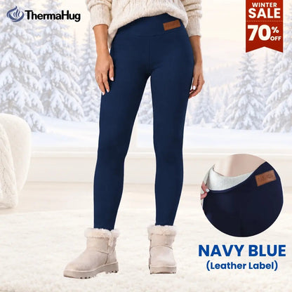 ThermaHug - Thermal High-Waisted Lambswool Fleece Lining Cozy Comfort Leggings