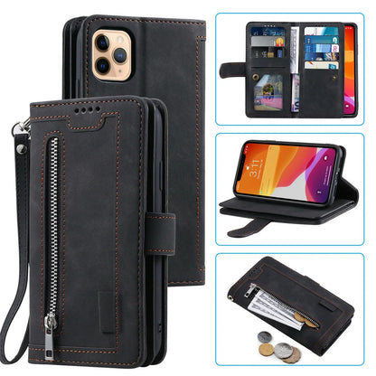 Luxury Zipper Wallet Phone Case for iPhone