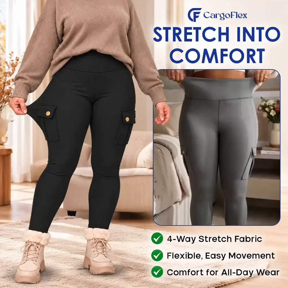 CargoFlex - Women’s High-Waist Stretch Cargo Leggings with Pockets