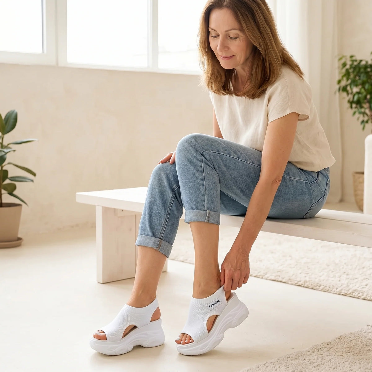 Women's Thick-Sole Fly-Woven Casual Sandals