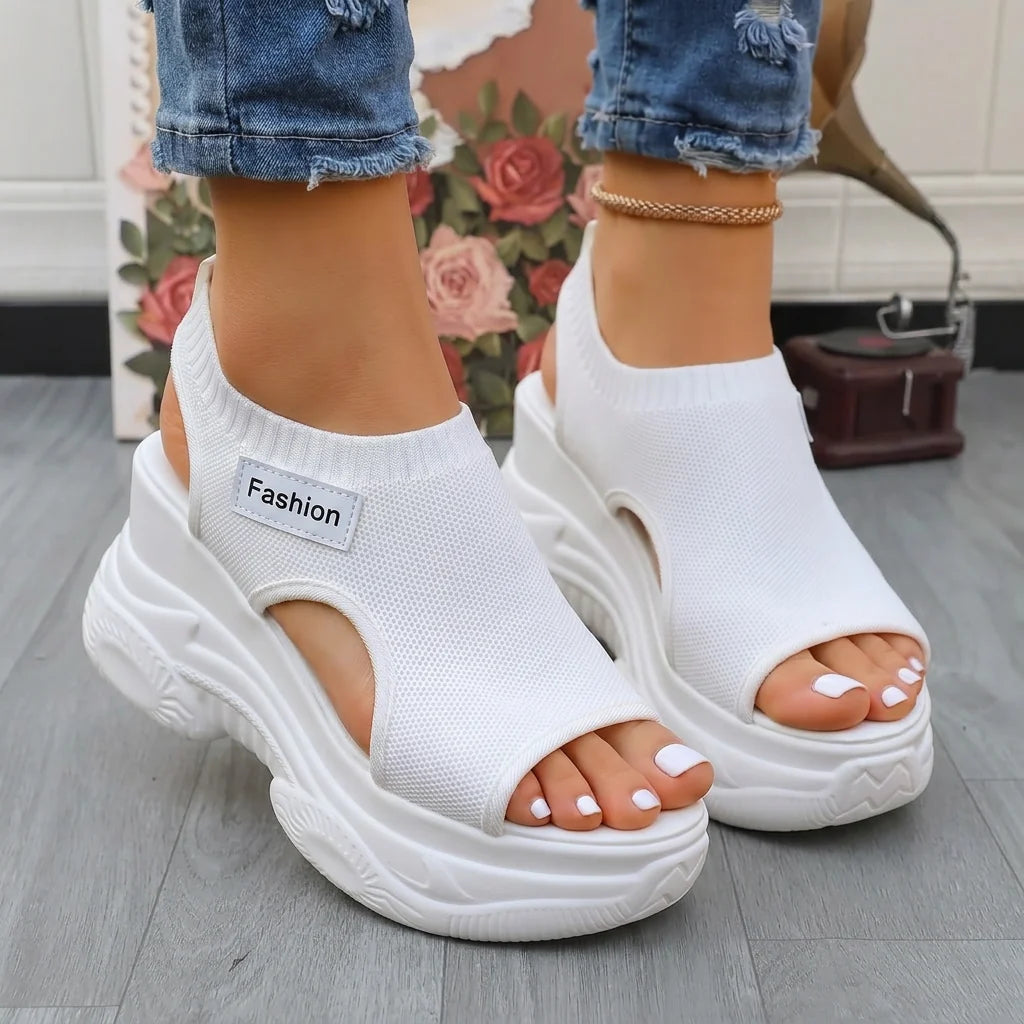Women's Thick-Sole Fly-Woven Casual Sandals