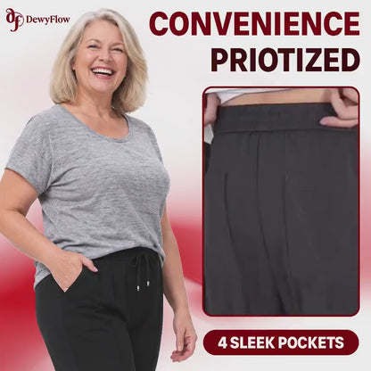 DewyFlow - #1 Elastic Waist Stretch Dress Pants for Seniors