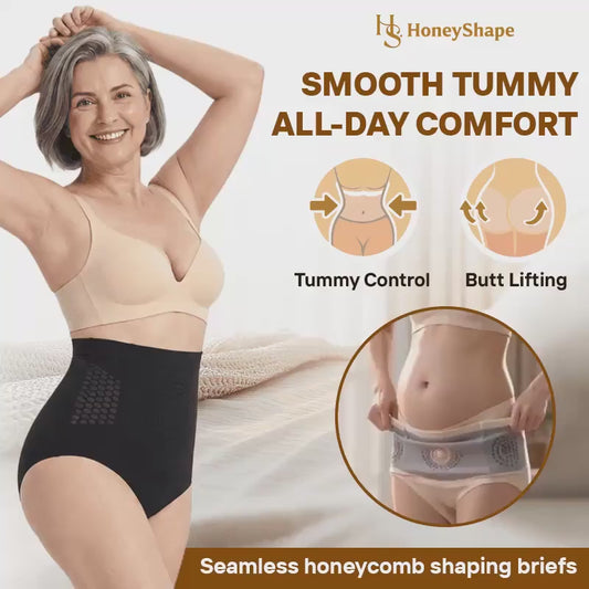 HoneyShape - Leakproof High-Waist Tummy-Control Butt-Lifting Seamless Briefs