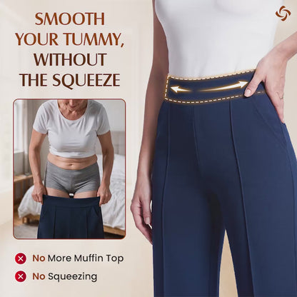 The Comfort Flex Tummy-Control Ponte Pants for Women 50+