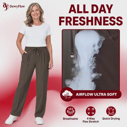 DewyFlow - #1 Elastic Waist Stretch Dress Pants for Seniors