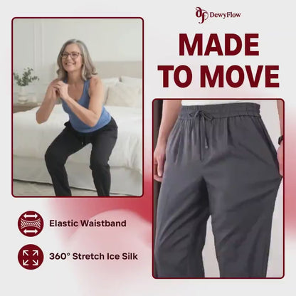 DewyFlow - #1 Elastic Waist Stretch Dress Pants for Seniors