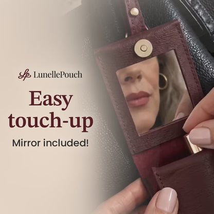 Personalized Leather Bag Charm Pouch