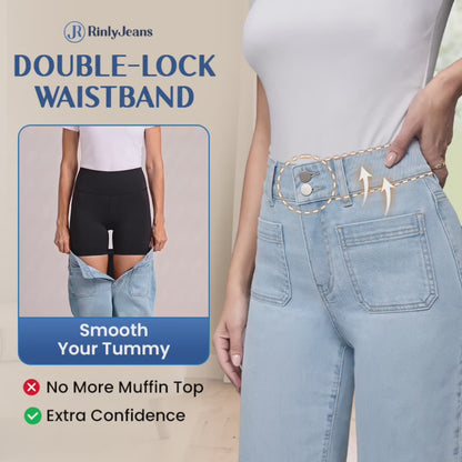 RinlyJeans - Double-Lock High Waist Tummy Control Comfort Jeans