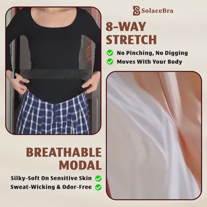 SolaceBra - 65% OFF-Soft Built-In Bra Long Sleeve Top for Women