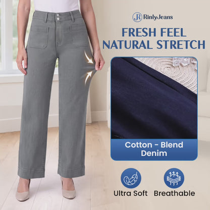 RinlyJeans - Double-Lock High Waist Tummy Control Comfort Jeans