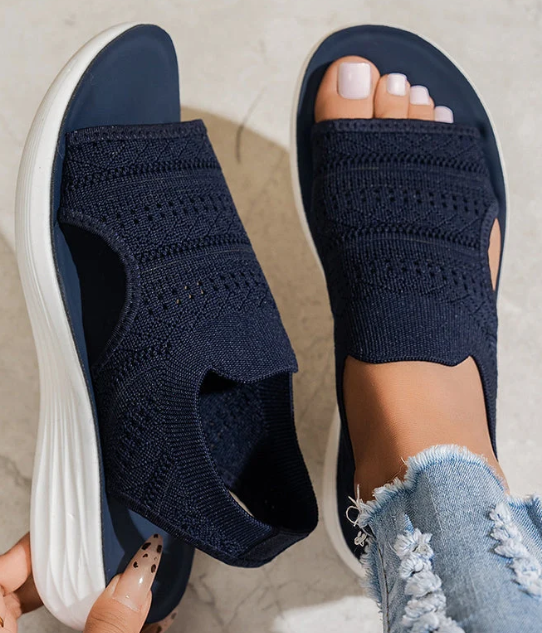 ⏳LAST DAY SALE 🔥🔥Women's Breathable Knit Platform Sandals