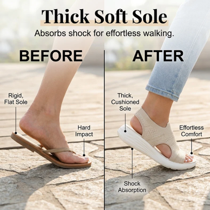 ⏳LAST DAY SALE 🔥🔥Women's Breathable Knit Platform Sandals
