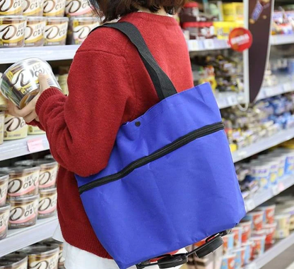 2-in-1 Foldable Shopping Cart