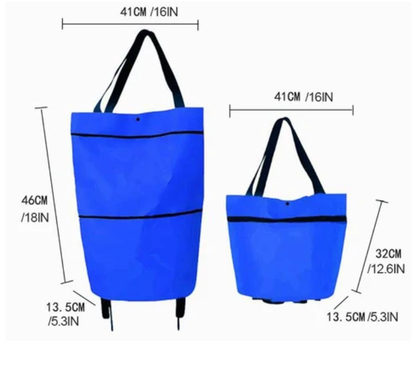 2-in-1 Foldable Shopping Cart