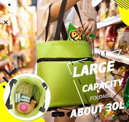 2-in-1 Foldable Shopping Cart