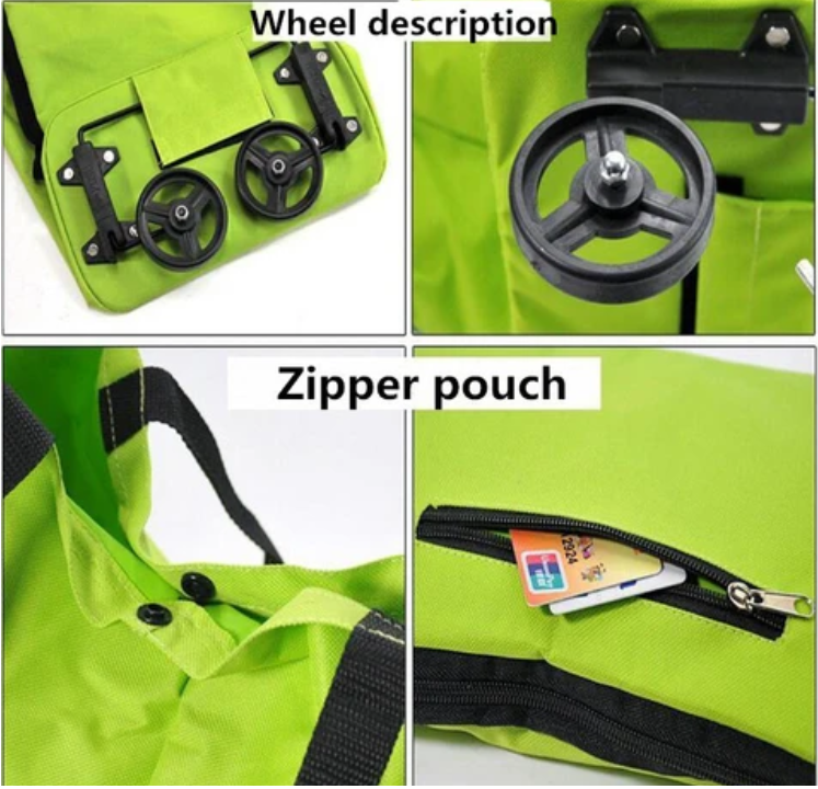 2-in-1 Foldable Shopping Cart