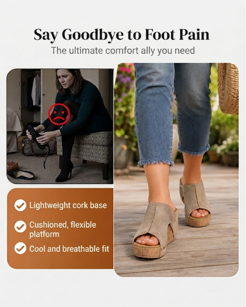 💐50% OFF✨ Orthopedic Support Wedge Sandals – Absolute Comfort for Your Feet 👣