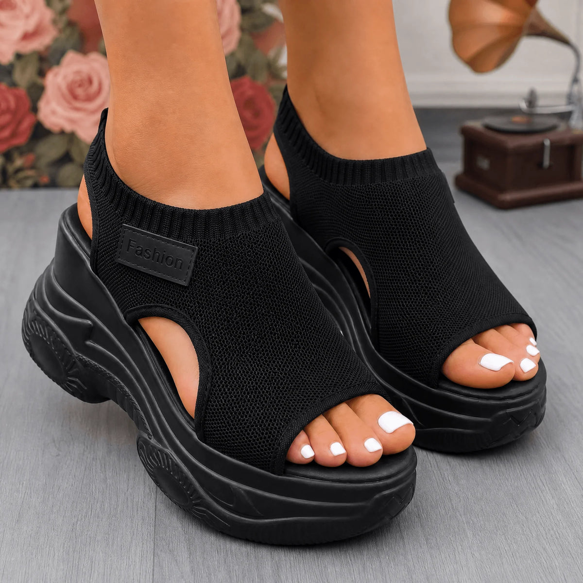 Women's Thick-Sole Fly-Woven Casual Sandals