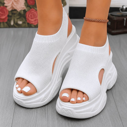 Women's Thick-Sole Fly-Woven Casual Sandals