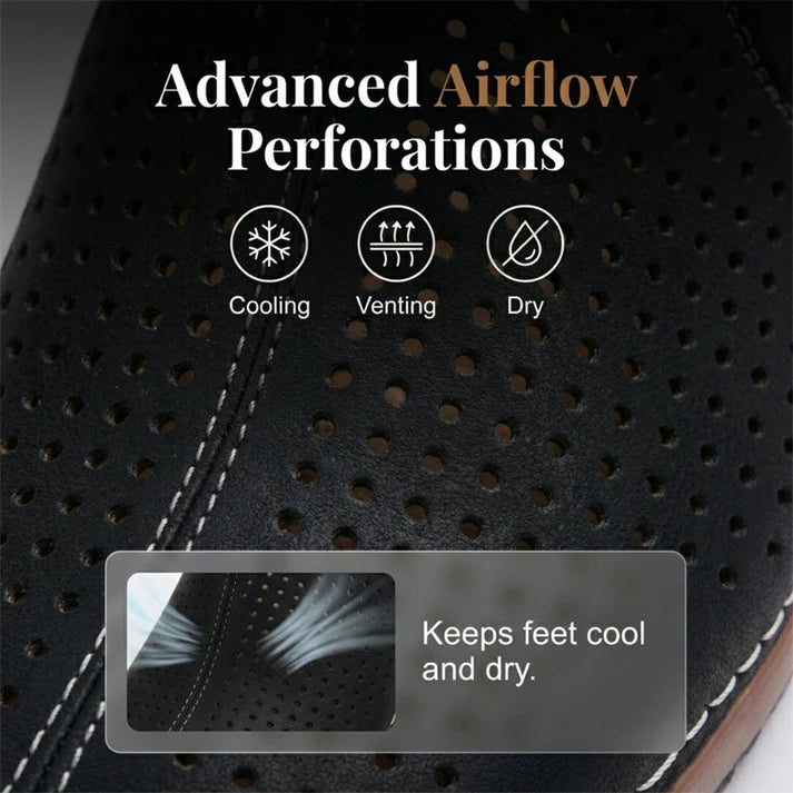 Women's Perforated Slip-On Platform Mules