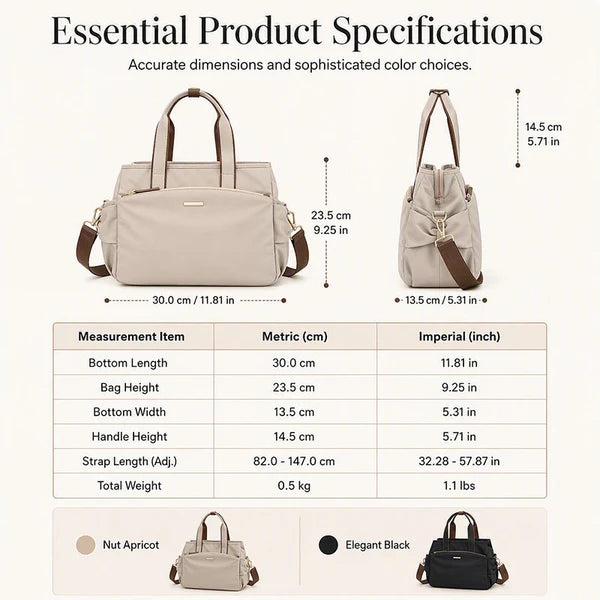 Casual Canvas Tote Bag with Pleated Side Pockets for Women
